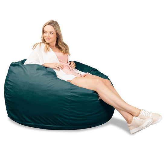 LOUNGE PUG, CloudSac 510 XL - XL sedací vak z paměťové pěny (NOVÝ DESIGN),Samet Tyrkysová