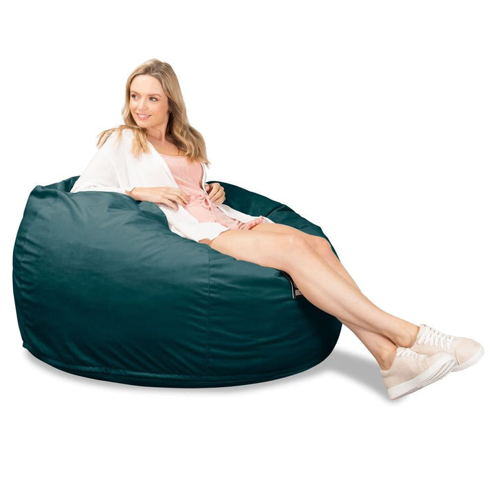 LOUNGE PUG, CloudSac 510 XL - XL sedací vak z paměťové pěny (NOVÝ DESIGN),Samet Tyrkysová