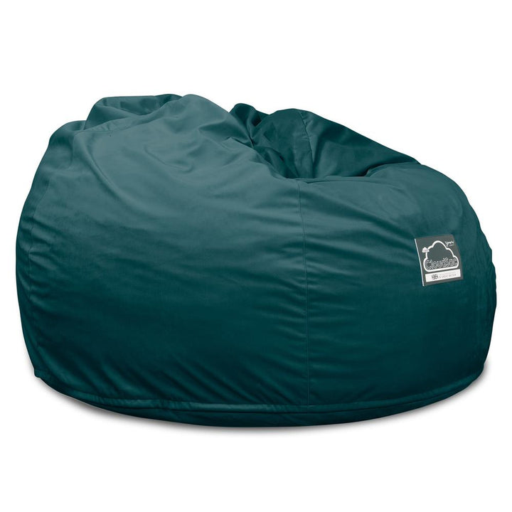 LOUNGE PUG, CloudSac 510 XL - XL sedací vak z paměťové pěny (NOVÝ DESIGN),Samet Tyrkysová