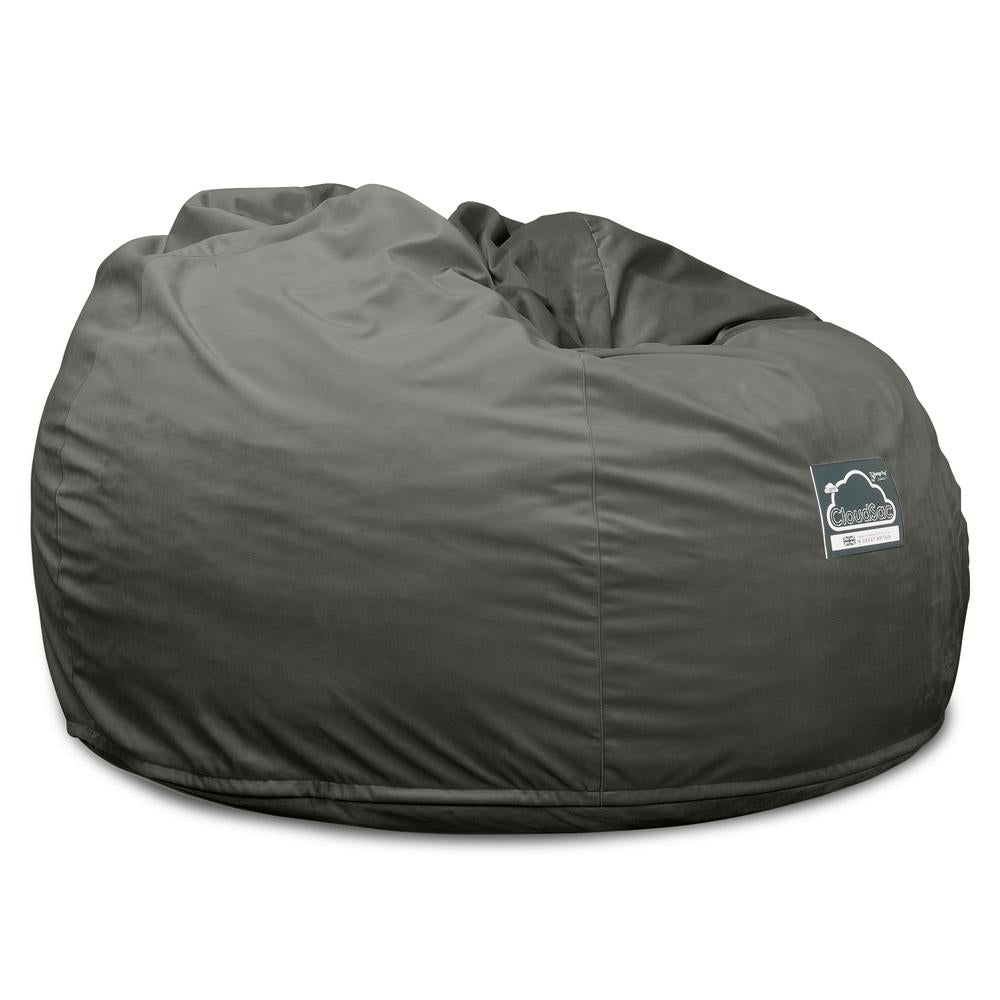 LOUNGE PUG, CloudSac 510 XL - XL sedací vak z paměťové pěny (NOVÝ DESIGN),Samet Tmavomodrá šeď