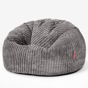 CloudSac® 200 dětský obří sedací vak pro děti z paměťové pěny 2 do 12 let - Manšestr Tmavomodrá šeď