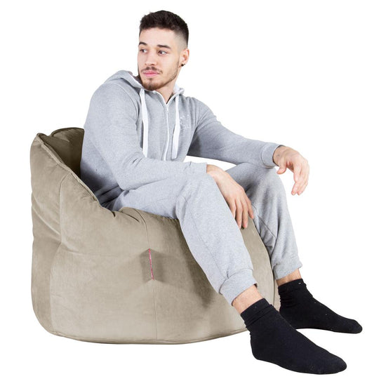 LOUNGE PUG, Pohodlný sedací pytel, Samet Norek