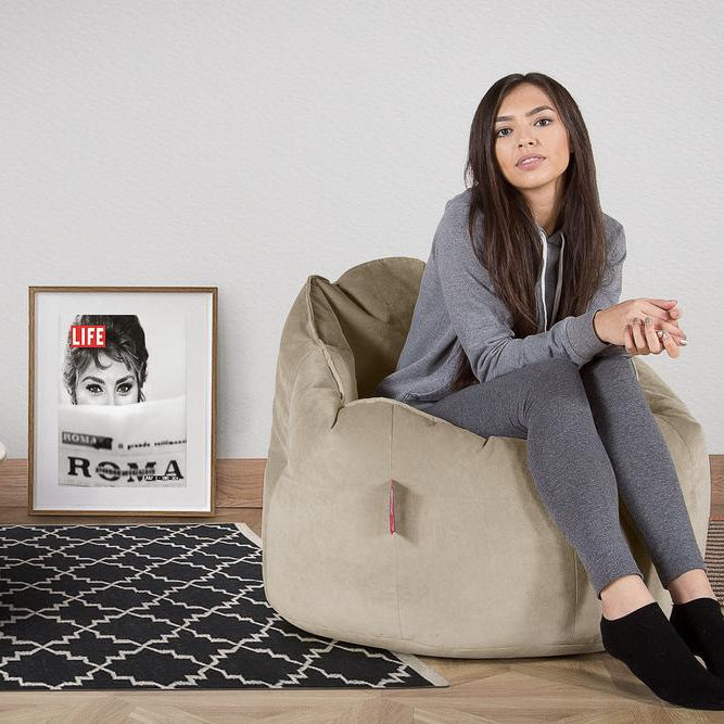 LOUNGE PUG, Pohodlný sedací pytel, Samet Norek