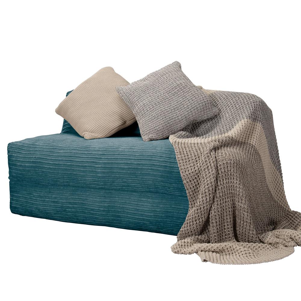Avery - rozkládací futon, rozkládací postel, postel pro hosty od Lounge Pug, Manšestr Modrozelená