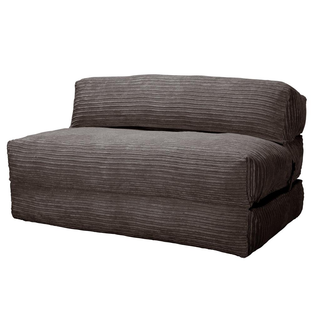 Avery - rozkládací futon, rozkládací postel, postel pro hosty od Lounge Pug, Manšestr Tmavomodrá šeď