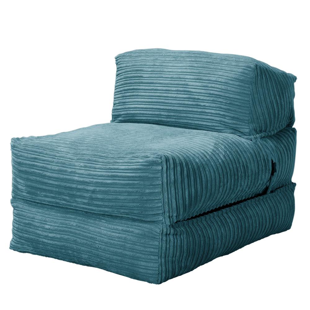 Avery - rozkládací futon, rozkládací postel, postel pro hosty od Lounge Pug, Manšestr Modrozelená
