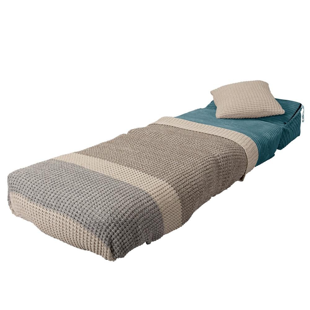 Avery - rozkládací futon, rozkládací postel, postel pro hosty od Lounge Pug, Manšestr Modrozelená