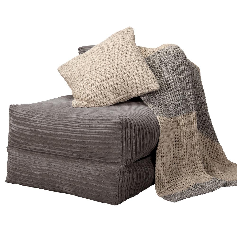 Avery - rozkládací futon, rozkládací postel, postel pro hosty od Lounge Pug, Manšestr Tmavomodrá šeď