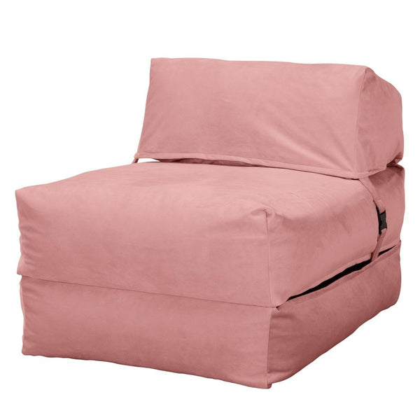Avery - rozkládací futon, rozkládací postel, postel pro hosty od Lounge Pug,Samet Růžová