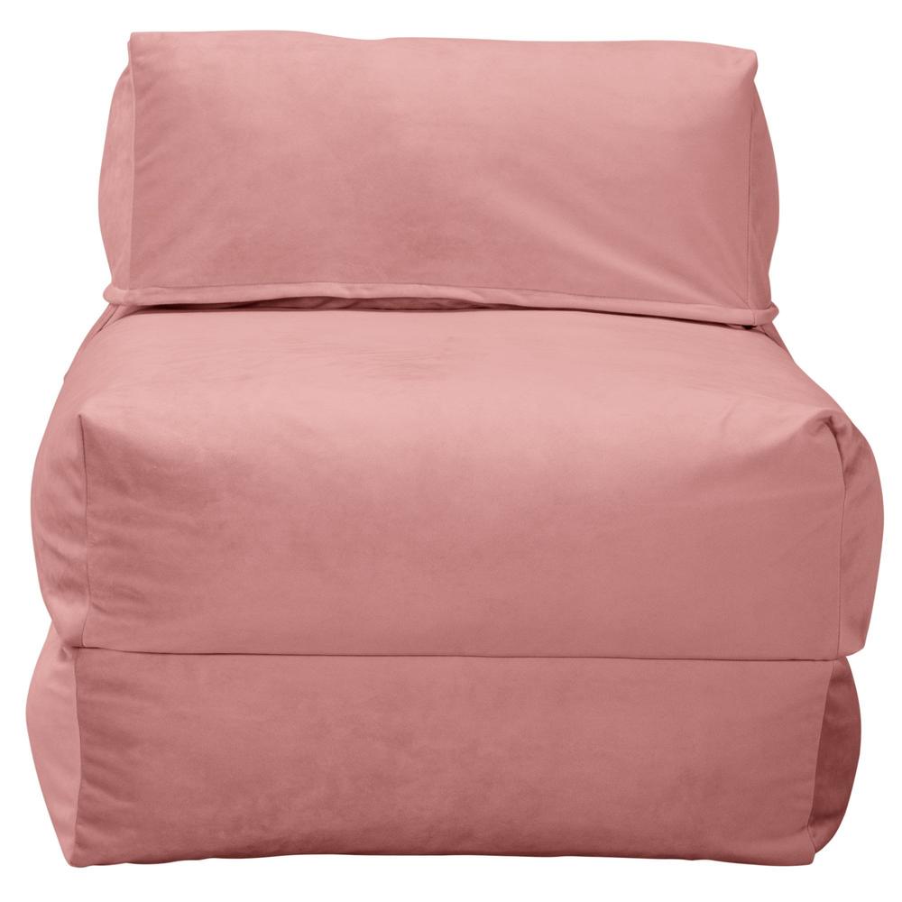 Avery - rozkládací futon, rozkládací postel, postel pro hosty od Lounge Pug,Samet Růžová