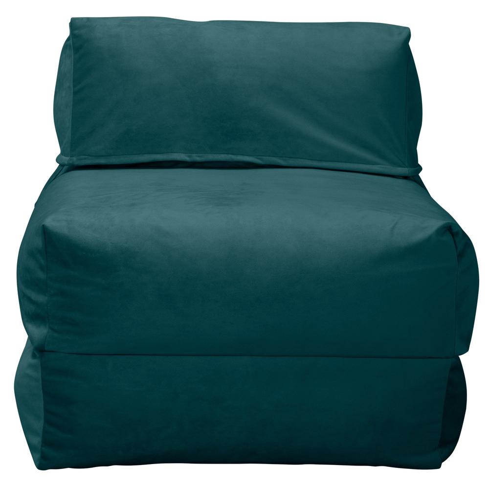 Avery - rozkládací futon, rozkládací postel, postel pro hosty od Lounge Pug,Samet Tyrkysová