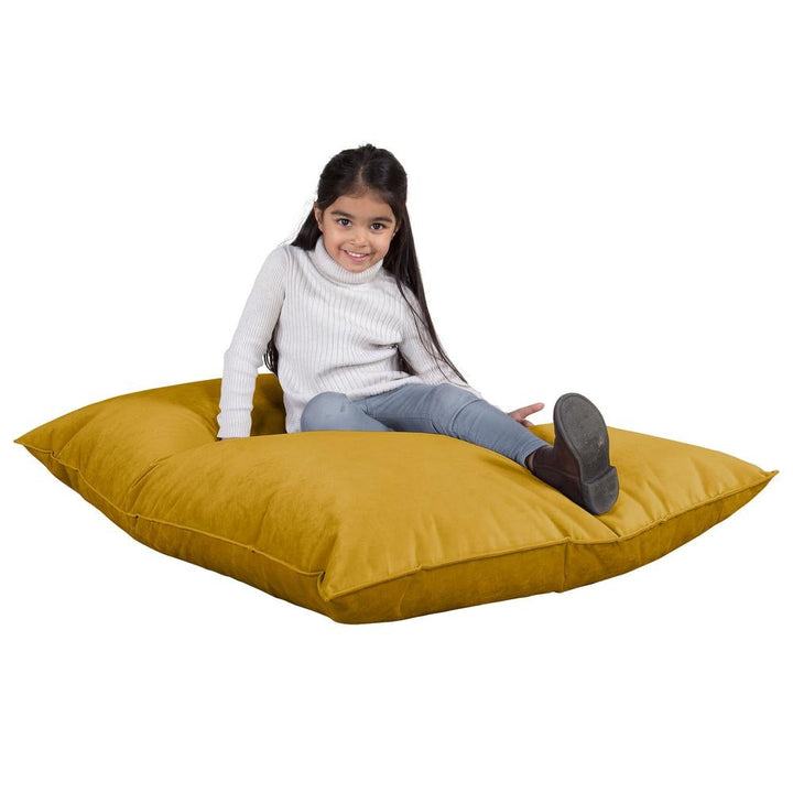 LOUNGE PUG, Sedací vak Junior, Dětský sedací vak, Samet Zlatá