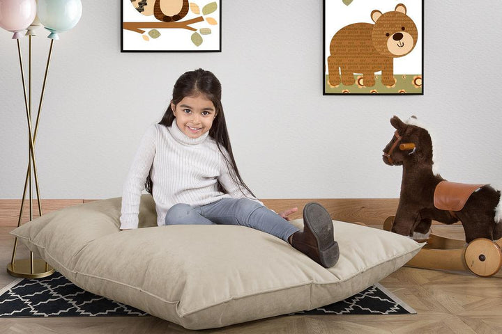 LOUNGE PUG, Sedací vak Junior, Dětský sedací vak, Samet Norek