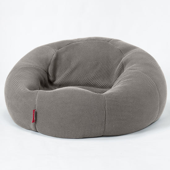 LOUNGE PUG, Klasický sedací vak pohovka, Ellos Pletený Šedá