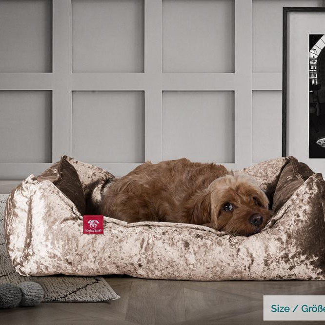 Pelíšek ve tvaru hnízda, ortopedický pelíšek pro psy s okrajem z paměťové pěny, malý, střední, velký - Třpytivé Lanýžová