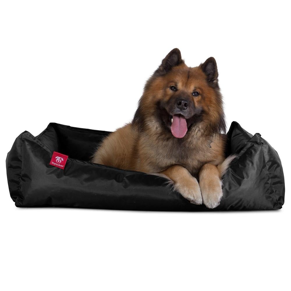 Pelíšek ve tvaru hnízda, ortopedický pelíšek pro psy s okrajem z paměťové pěny, malý, střední, velký - Voděodolný Černá