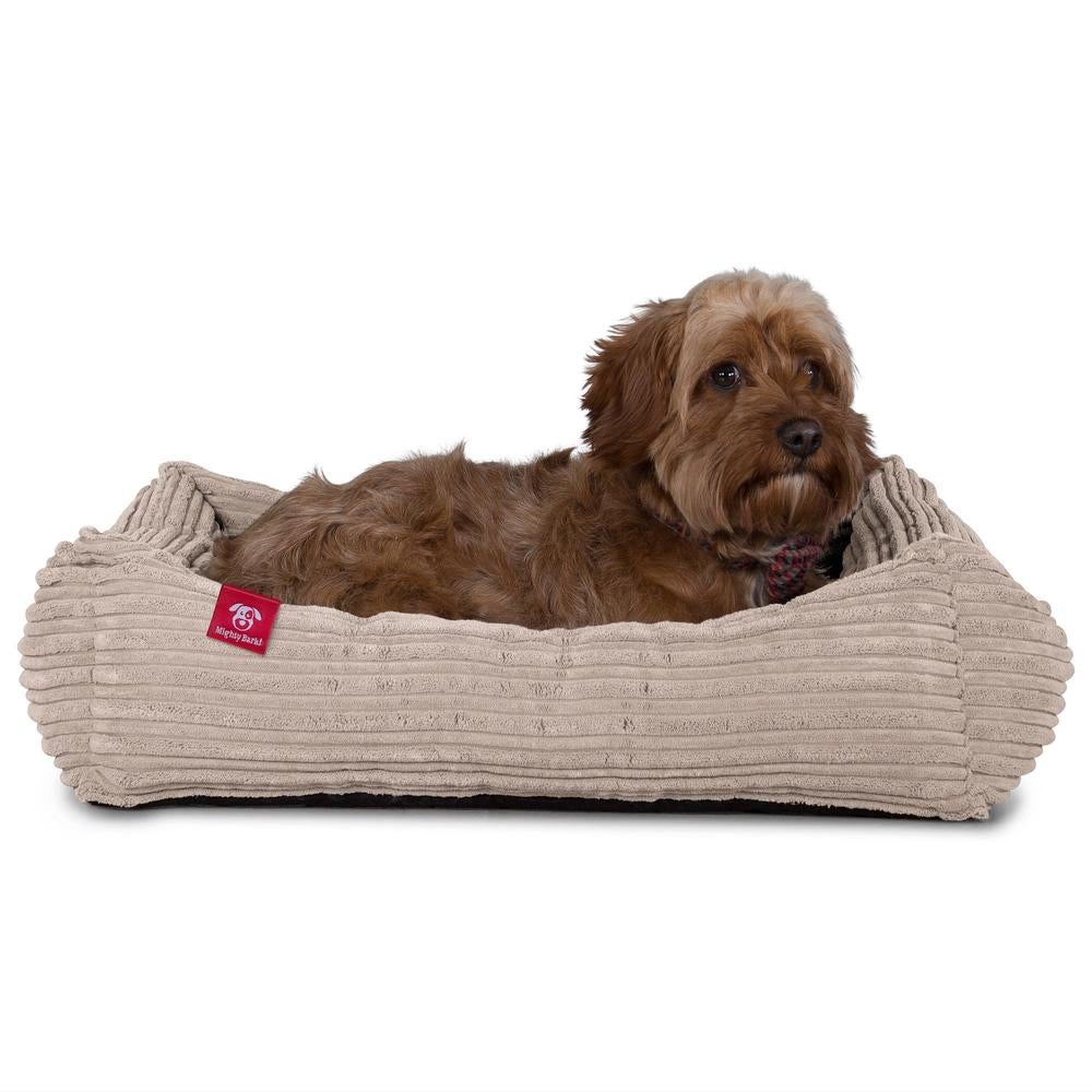 Pelíšek ve tvaru hnízda, ortopedický pelíšek pro psy s okrajem z paměťové pěny, malý, střední, velký - Manšestr Norek