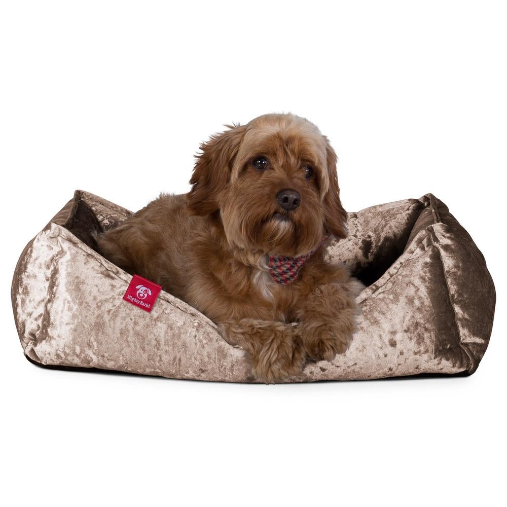 Pelíšek ve tvaru hnízda, ortopedický pelíšek pro psy s okrajem z paměťové pěny, malý, střední, velký - Třpytivé Lanýžová