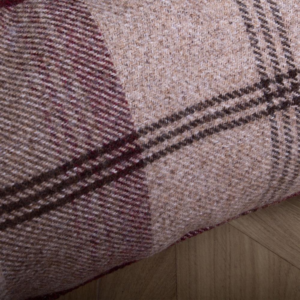 Pohovka pro psy, ortopedická pelíšek pro psy z paměťové pěny, velká, střední, XXL - Tartan Morušová červeň