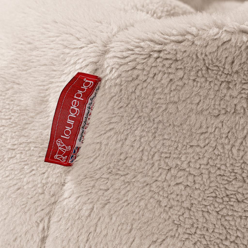 Relaxační polštář 150-L, CloudSac® z paměťové pěny - Umělá medvědí kožešina Norek 02