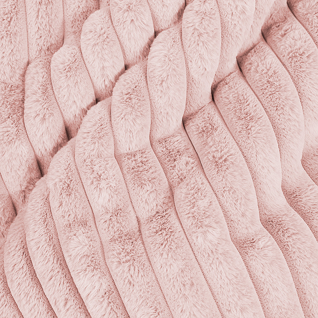 Povlak na Polštář Velký 70 x 70cm - Ultra plyšový kord Pudrově růžová 04