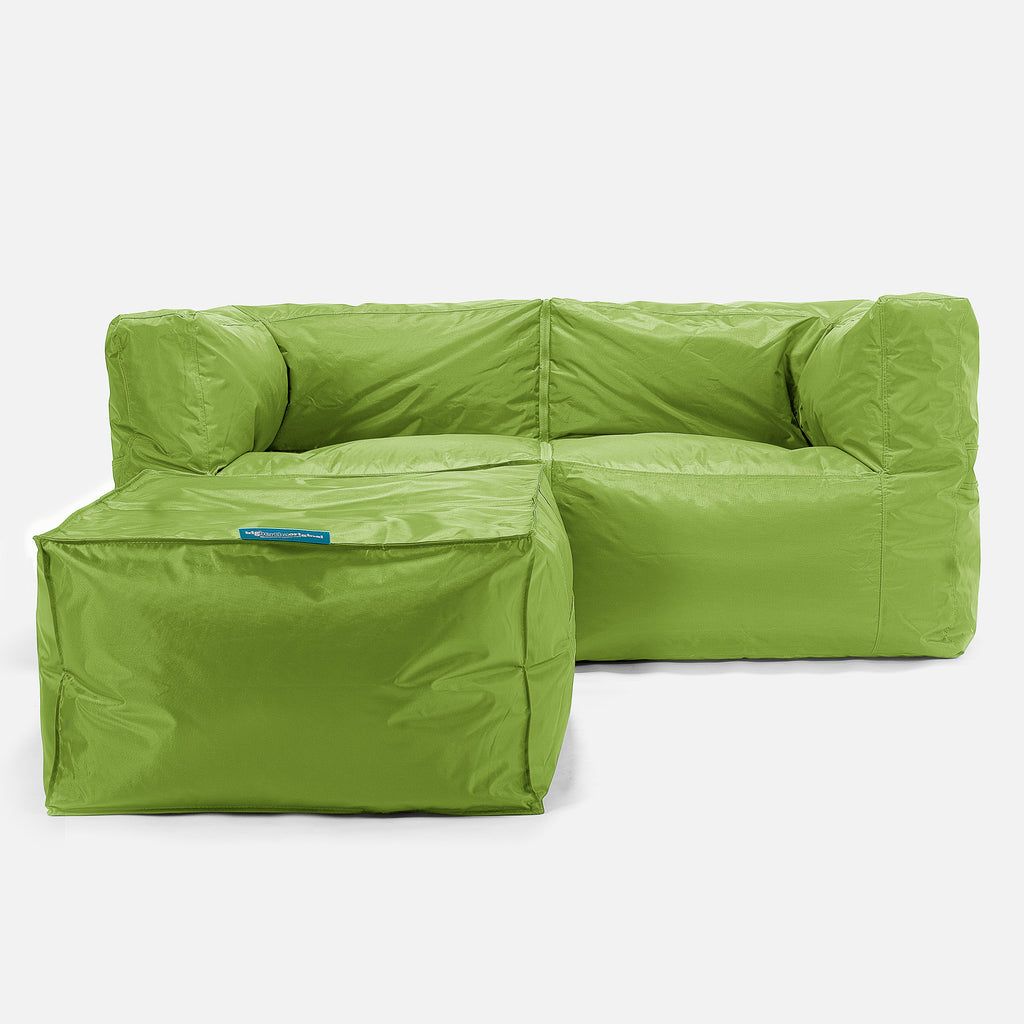 SmartCanvas™ Dvoudílná Modulární sedací vak - Limetkově_02