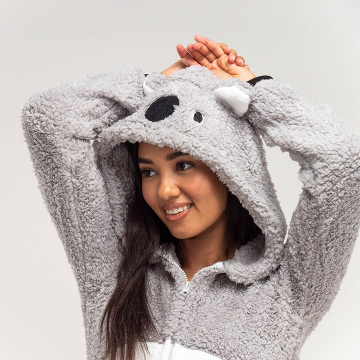 Dámský zvířecí fleecový overal - Koala 02