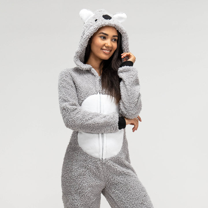 Dámský zvířecí fleecový overal - Koala 03