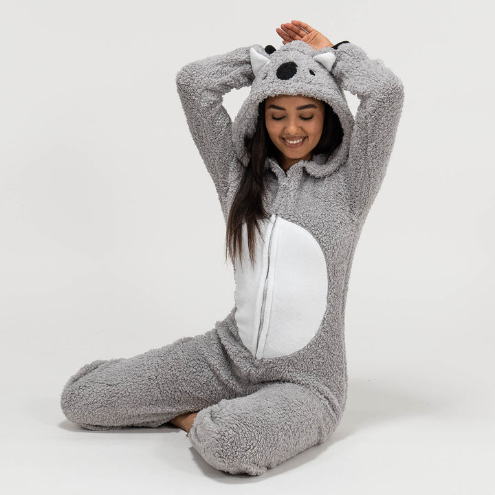 Dámský zvířecí fleecový overal - Koala 05