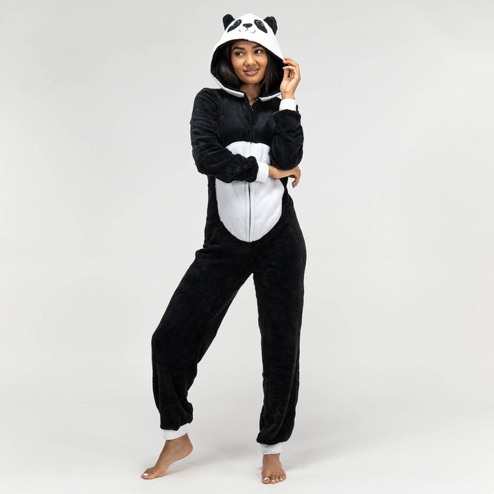 Dámský zvířecí fleecový overal - Panda 01