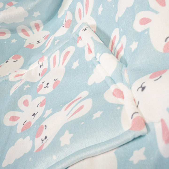 Dětská Oversized Mikina s Kapucí s Funkcí Přikrývky - Minky Králík 05