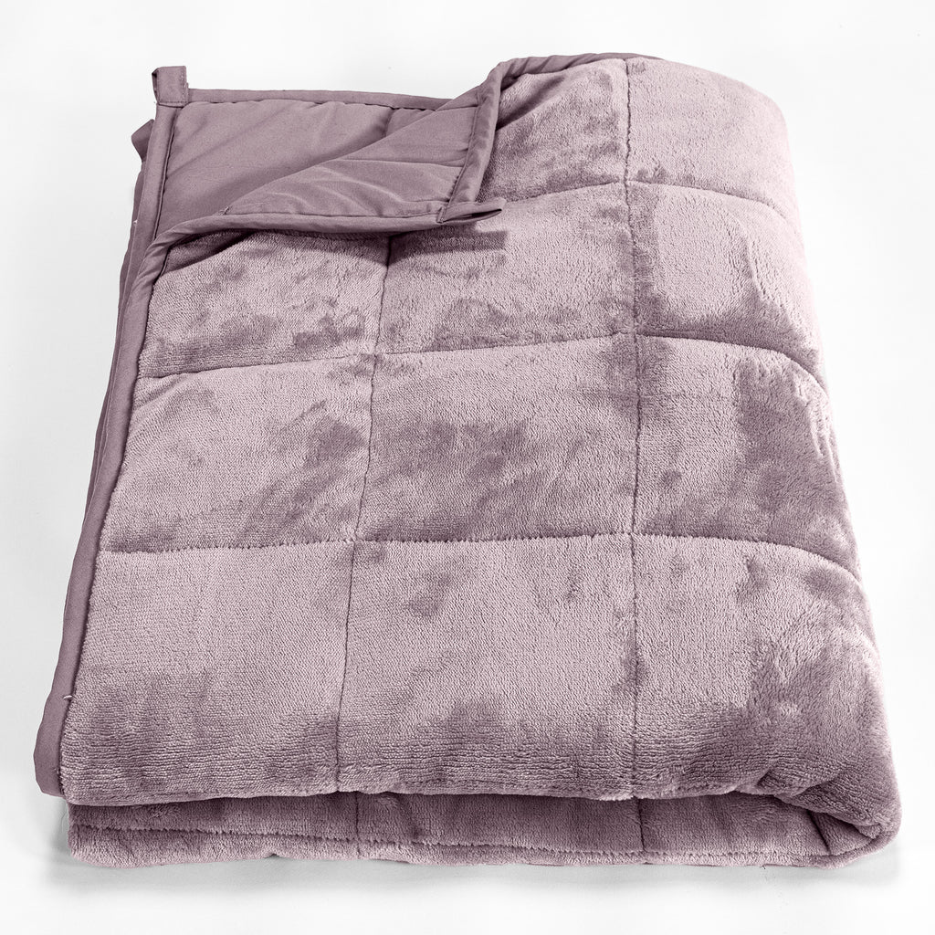 Dětská Těžká Přikrývka - Flanelový Fleece Bledě Růžová 01