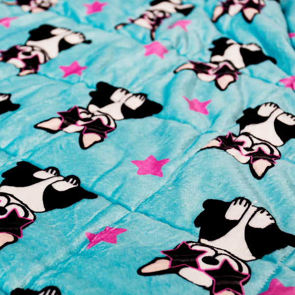 Dětská Těžká Přikrývka - Flanelový Fleece Mops Fabric Close-up Image