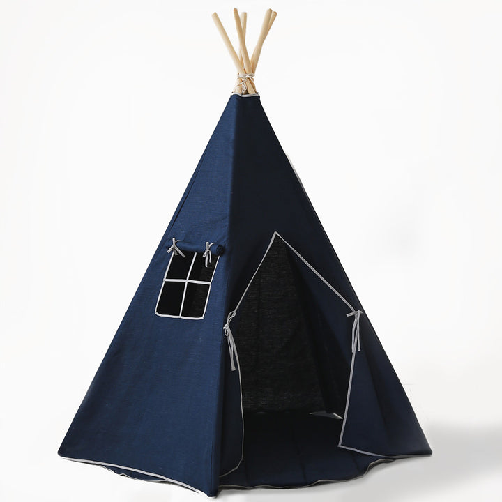 Dětské plátěné teepee do interiéru - Námořnická modř 01