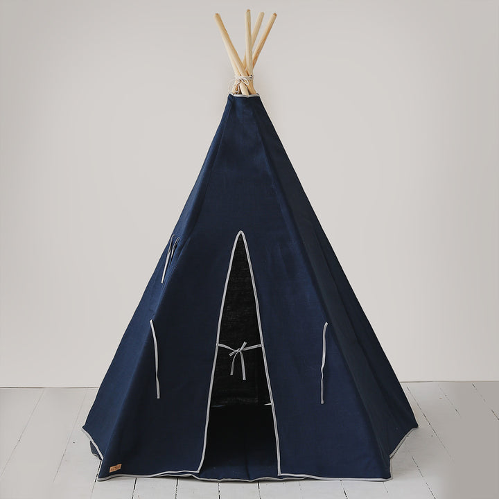 Dětské plátěné teepee do interiéru - Námořnická modř 02