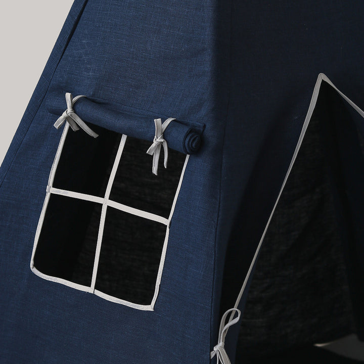 Dětské plátěné teepee do interiéru - Námořnická modř 03