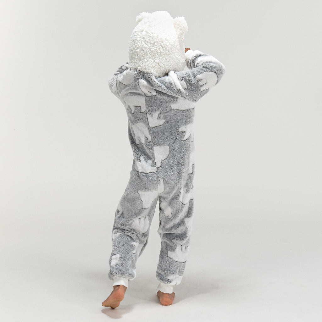 Dětský zvířecí fleecový overal - Medvěd lední 05