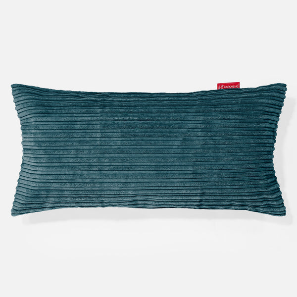 CloudSac® 50 obří polštář z paměťové pěny 40 x 80 cm - Manšestr Tyrkysová 01