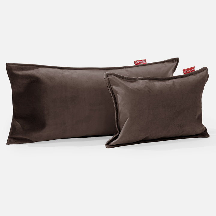 CloudSac® 50 obří polštář z paměťové pěny 40 x 80 cm - Samet Espresso 03