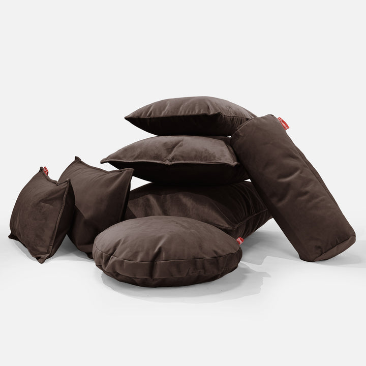 CloudSac® 50 obří polštář z paměťové pěny 40 x 80 cm - Samet Espresso 04