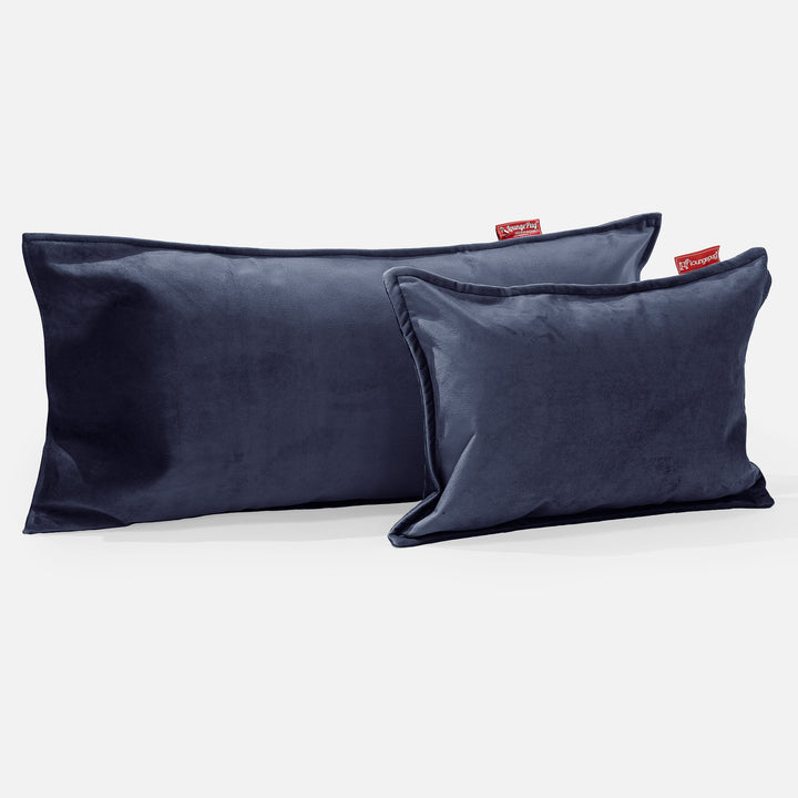 CloudSac® 50 obří polštář z paměťové pěny 40 x 80 cm - Samet Námořnická modř 03