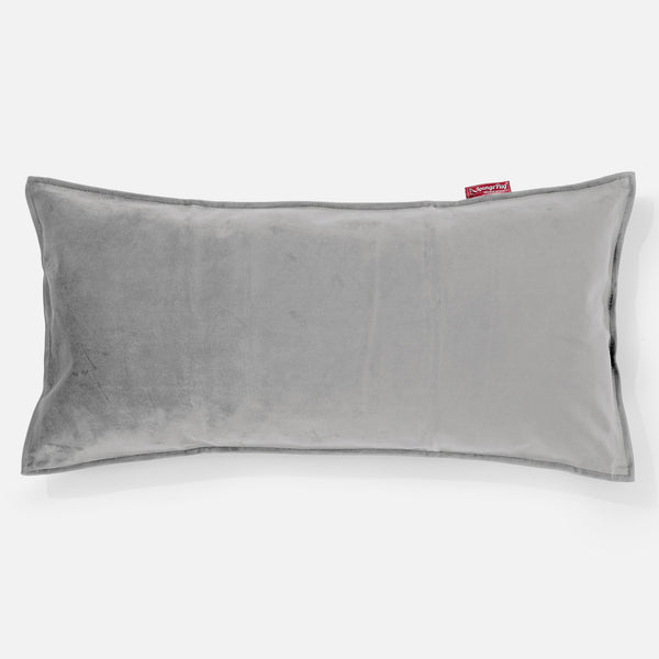 CloudSac® 50 obří polštář z paměťové pěny 40 x 80 cm - Samet Stříbrná 01