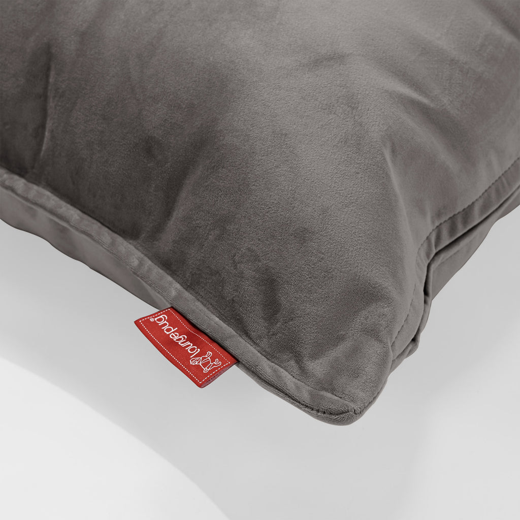 CloudSac® 50 obří polštář z paměťové pěny 40 x 80 cm - Samet Tmavomodrá šeď 02