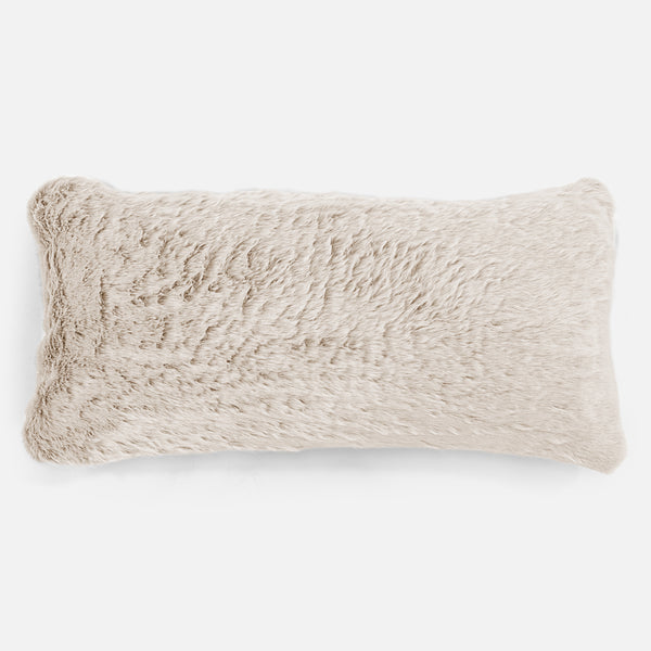 CloudSac® 50 obří polštář z paměťové pěny 40 x 80 cm - Umělá králičí kožešina Bílá 01