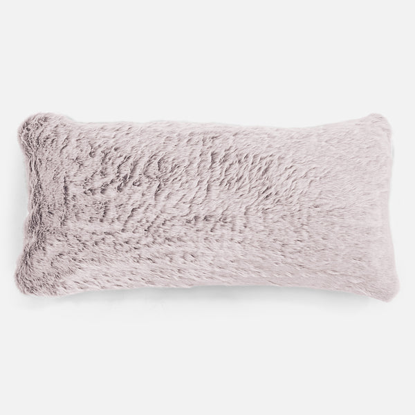 CloudSac® 50 obří polštář z paměťové pěny 40 x 80 cm - Umělá králičí kožešina Pudrově růžová 01