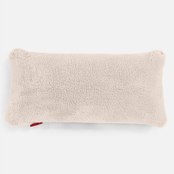 CloudSac® 50 obří polštář z paměťové pěny 40 x 80 cm - Umělá medvědí kožešina Krémová 01