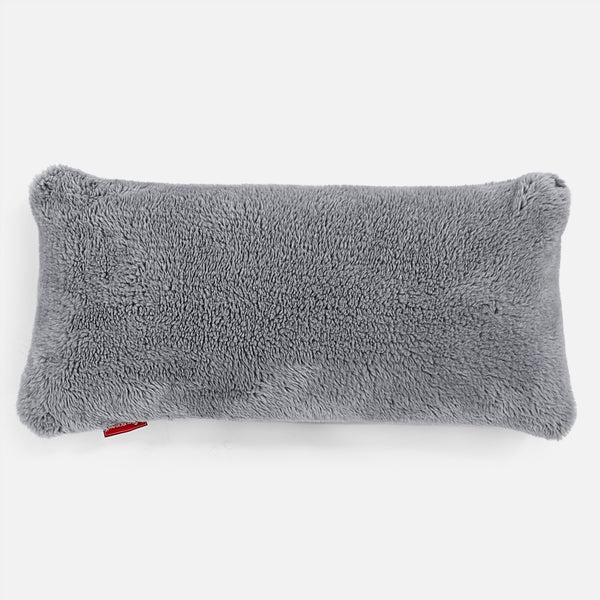 CloudSac® 50 obří polštář z paměťové pěny 40 x 80 cm - Umělá medvědí kožešina Tmavě šedá 01