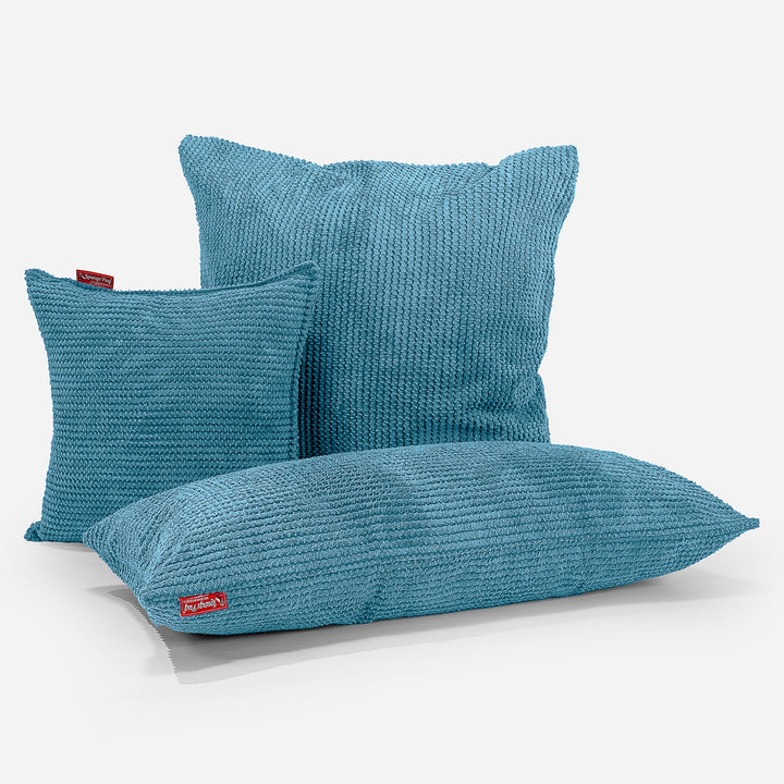 CloudSac® 50 obří polštář z paměťové pěny 40 x 80 cm - Pom pom Modrozelená 03
