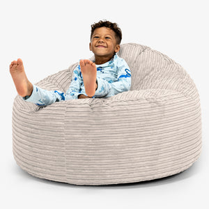 Dětská obří sedací vak Snuggle 3-8 let - Manšestr Slonovinová