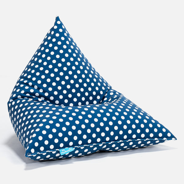 Dětský hráčský sedací vak 1 do 6 let - Potisk Modrá Tečka Fabric Close-up Image